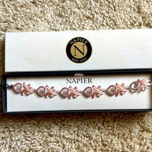 New in Box pink crystal bracelet by Napier